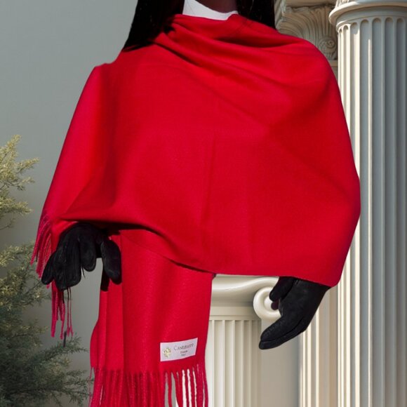 NWT Cashmere woven knit oversized scarf wrap - made in Italy 80” x 27” - Picture 1 of 10